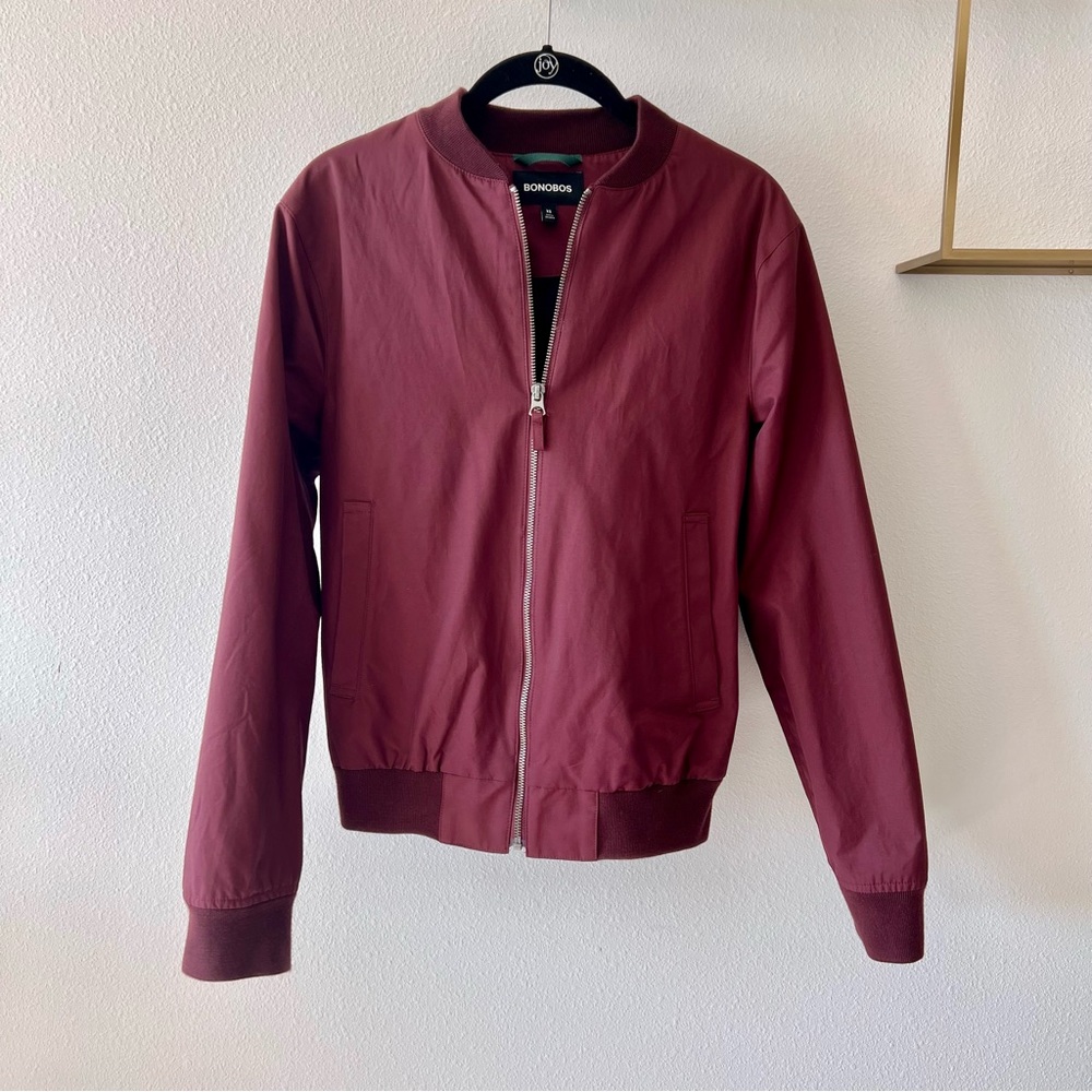 Bonobos Boulevard Bomber Burgundy XS